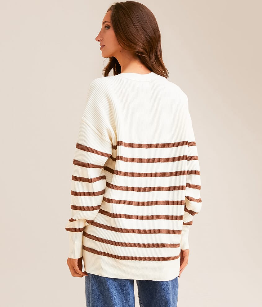 Striped Cardigan Sweater