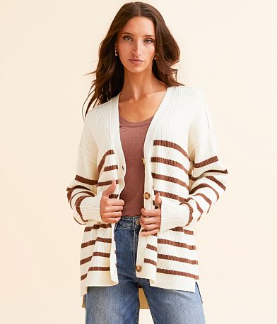 BKE Striped Cardigan Sweater FULL_RIGHT_SIDE