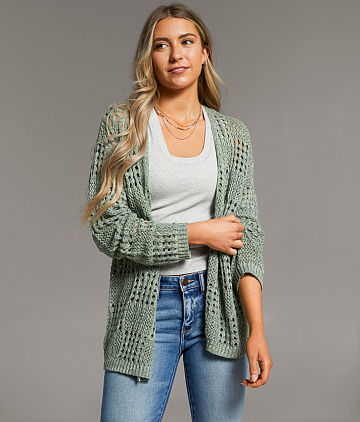 Open Stitch Bolero Cardigan Sweater