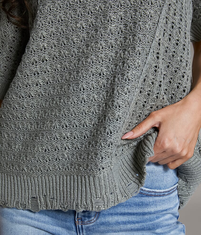 Pointelle Oversized Sweater