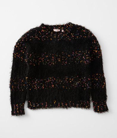 Willow & Root Girls - Popcorn Eyelash Sweater front view