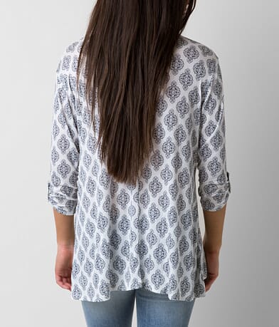 H.I.P. Knit Henley Top back view