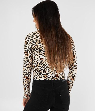 HIATUS Leopard Cropped Top back view