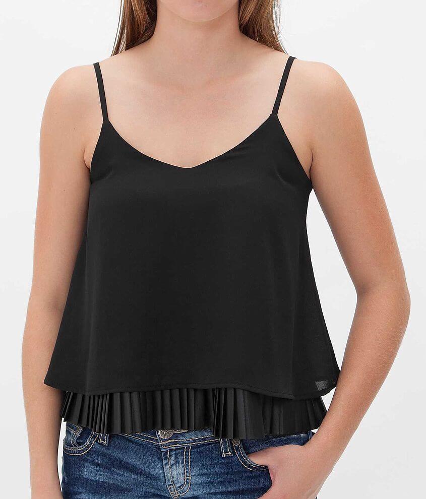 Black chiffon hot sale tank top