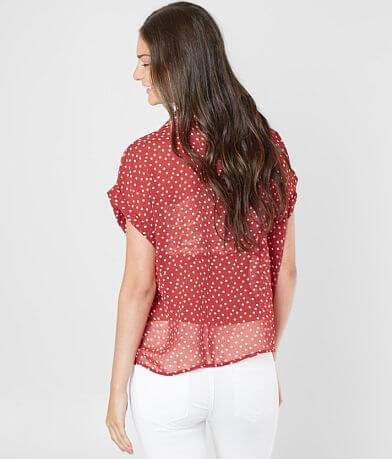 H.I.P. Polka Dot Blouse BACK
