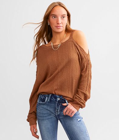 Daytrip Cold Shoulder Top front view