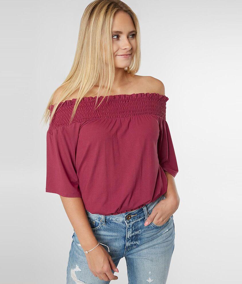 Daytrip Off The Shoulder Top front view