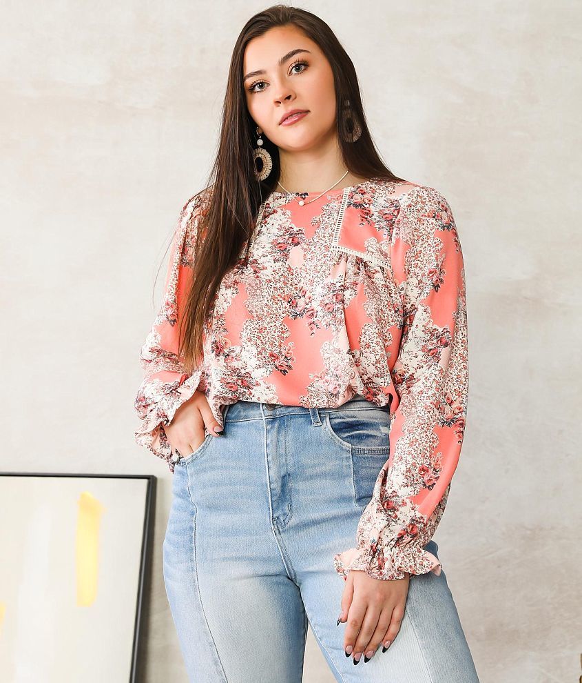 Willow & Root Floral Blouse - Women's Shirts/Blouses in Multi