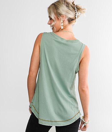 BKE Contrast Stitch Tank Top BACK