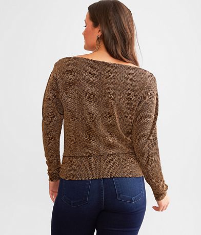 Daytrip Metallic Mesh Top back view