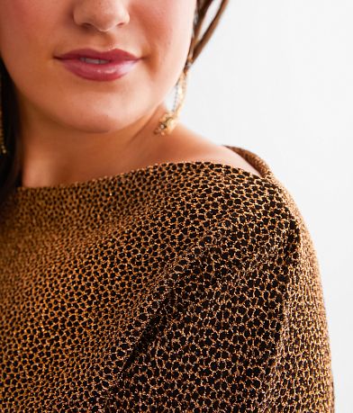 Daytrip Metallic Mesh Top misc detail 2 view