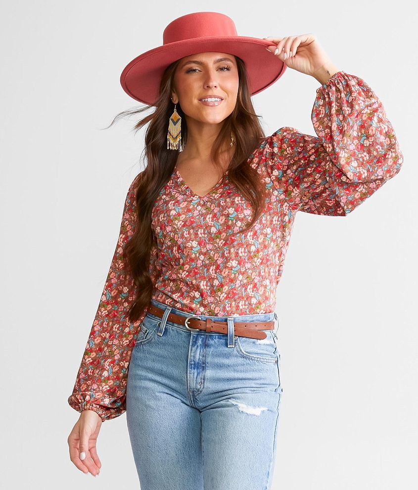 Daytrip Floral Bodysuit - Women's Bodysuits in Red Multi