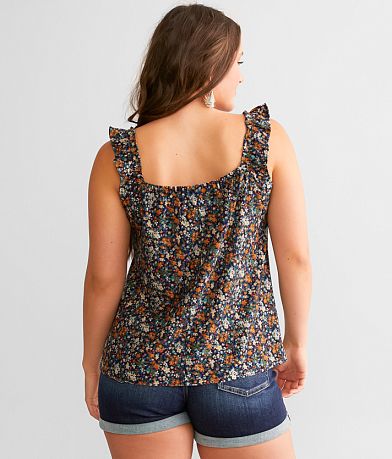 Daytrip Floral Flowy Tank Top back view