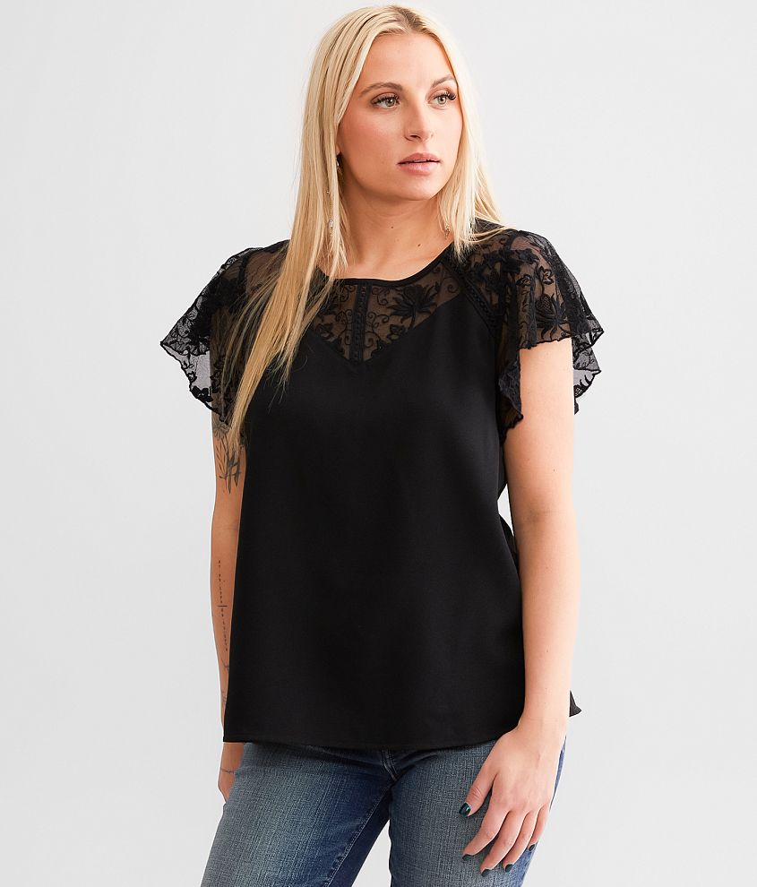 Daytrip Pieced Lace Top