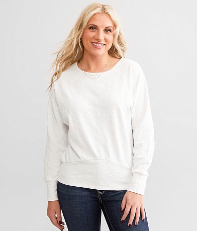 Daytrip Textured Dolman Top front view