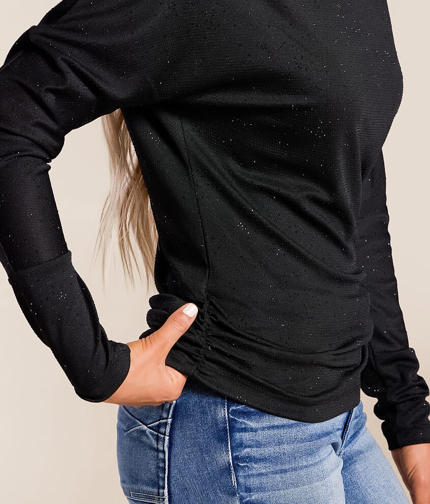 Rhinestone Boatneck Top