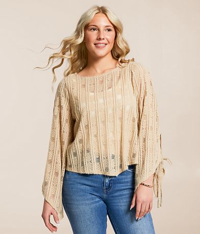 Willow & Root Brushed Lace Hanky Top front view