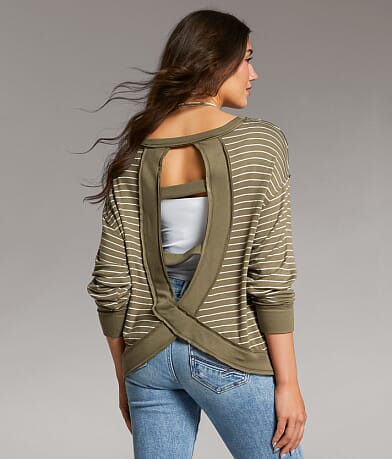 BKE Striped Top front view