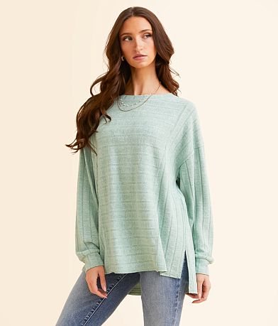 Daytrip Brushed Wide Rib Top - Women's Shirts & Blouses in Feldspar ...