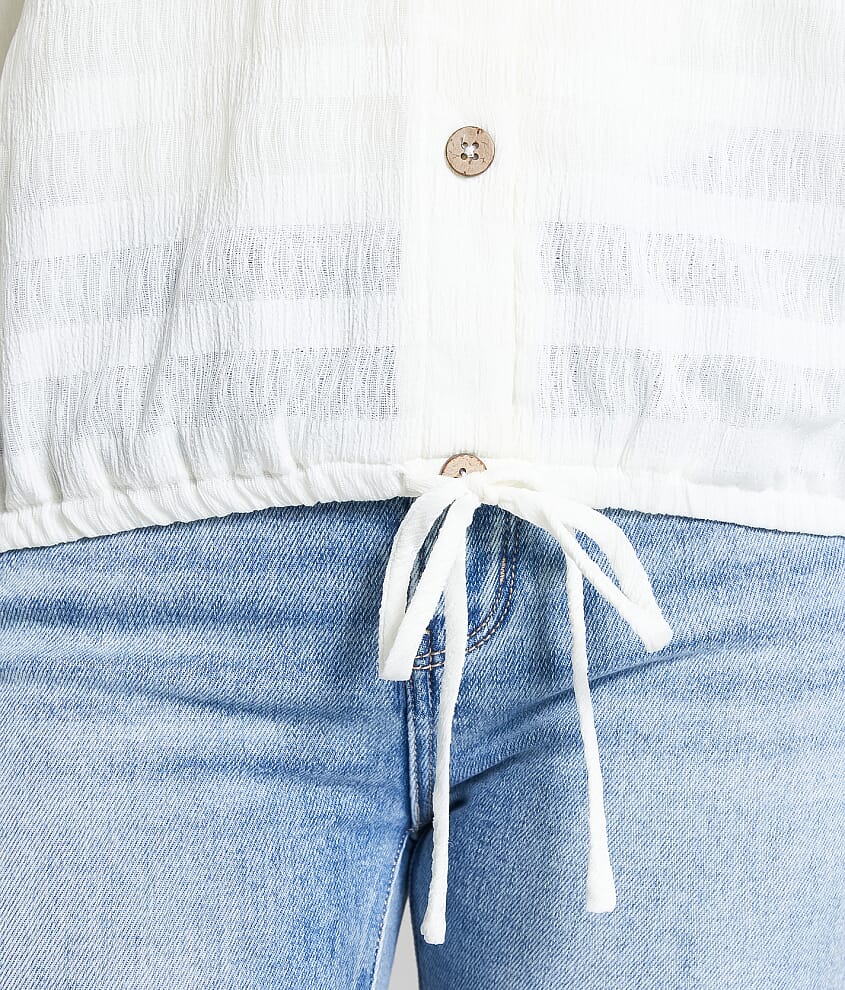 Tonal Striped Textured Top - thumbnail 3