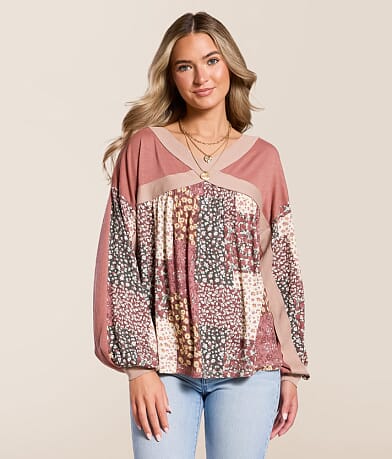 Daytrip Floral Dolman Top front view