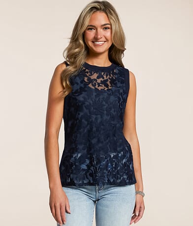 Daytrip Lace Tank Top front view