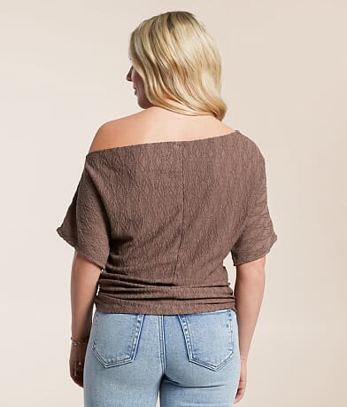 Daytrip Eyelet Off The Shouler Top BACK