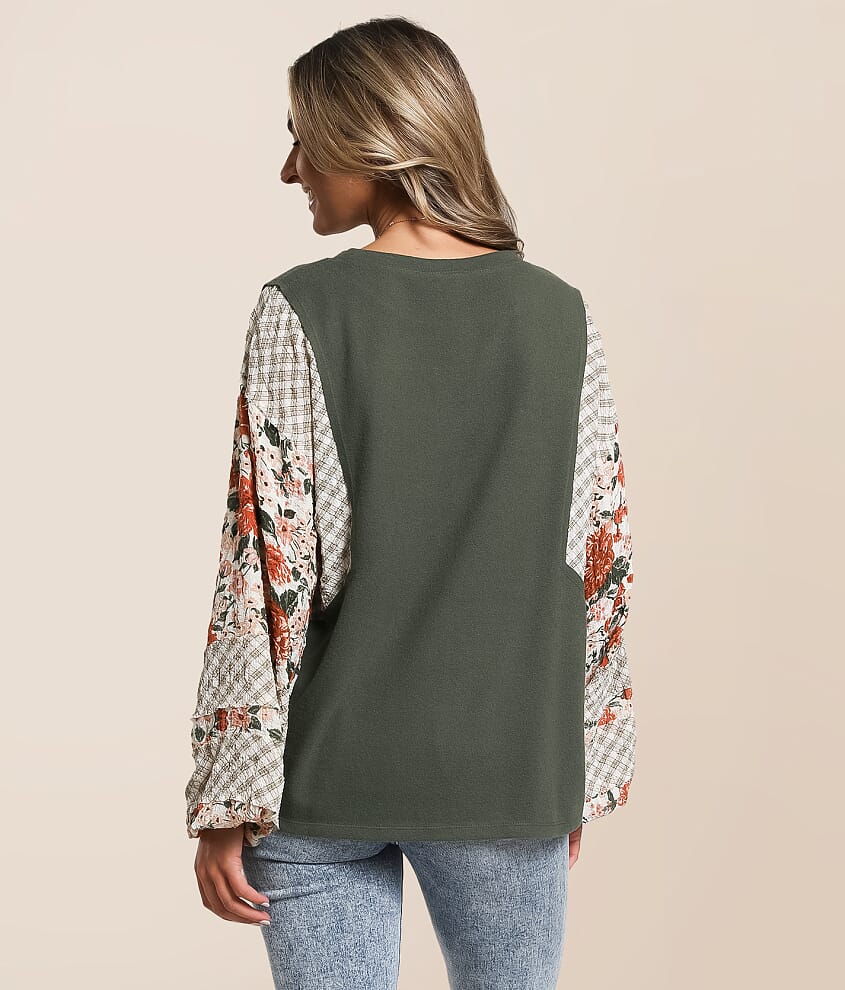 Pieced Floral Top - thumbnail 2