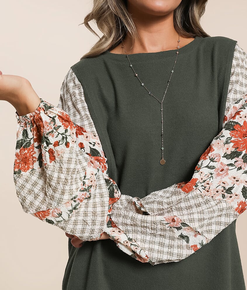 Pieced Floral Top - thumbnail 3
