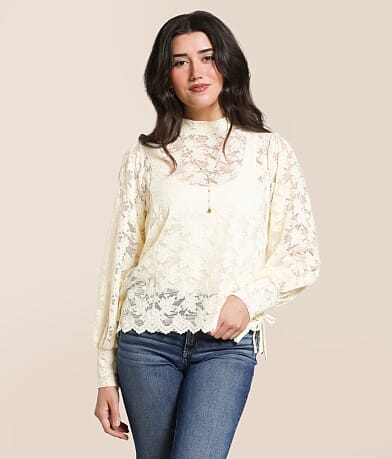 Daytrip Side Tie Lace Top front view