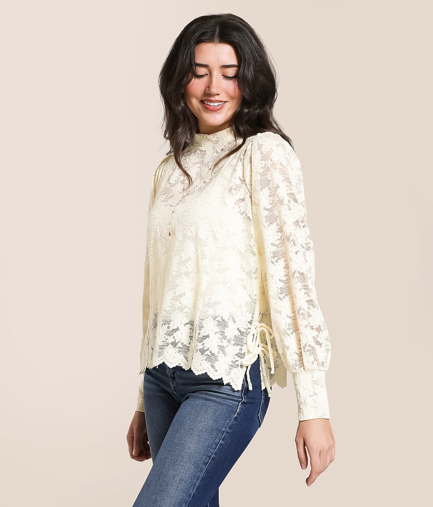 Side Tie Lace Top