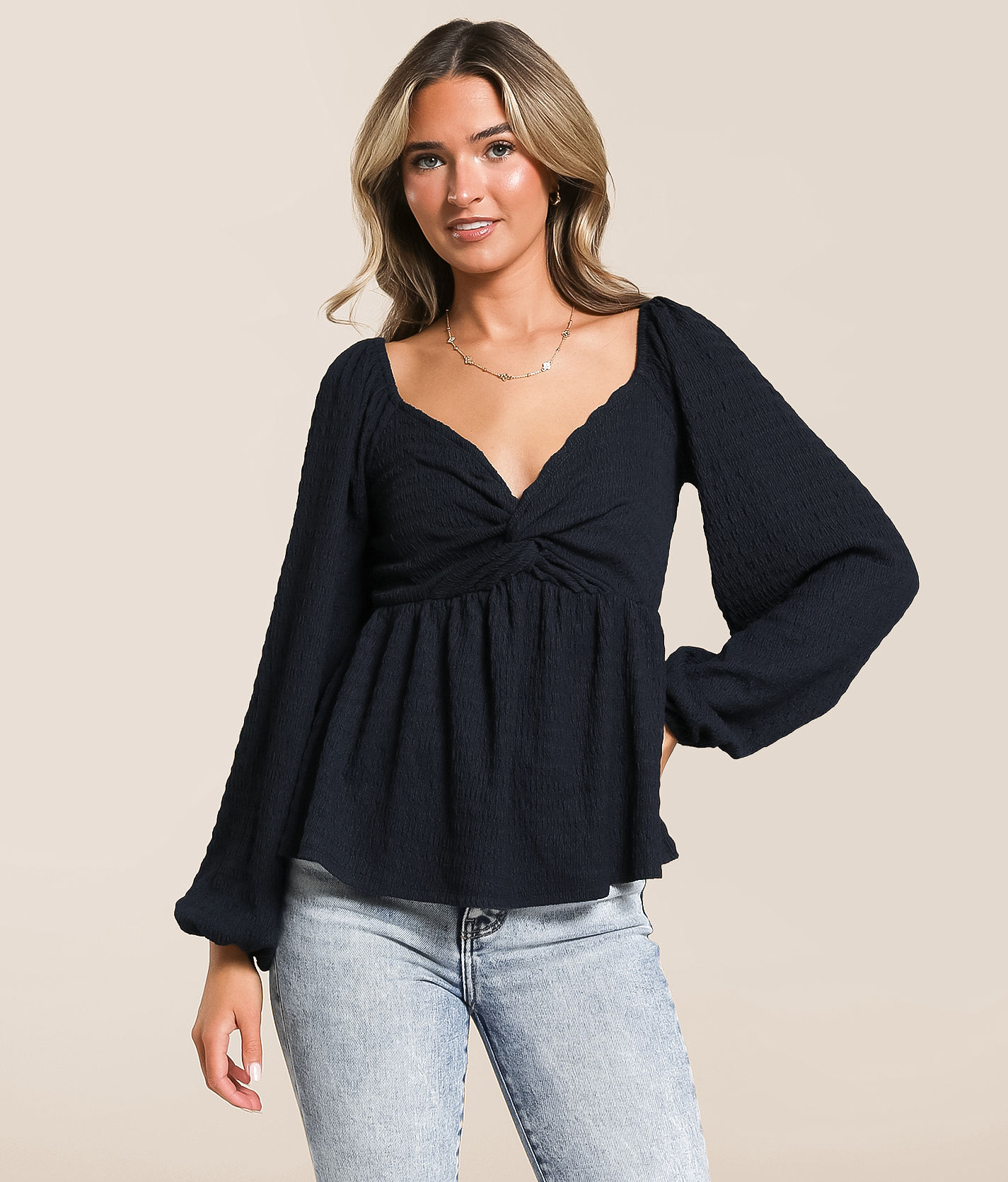 d.i.a.トップス Daytrip Textured Top - Women's Shirts & Blouses in Midnight Navy