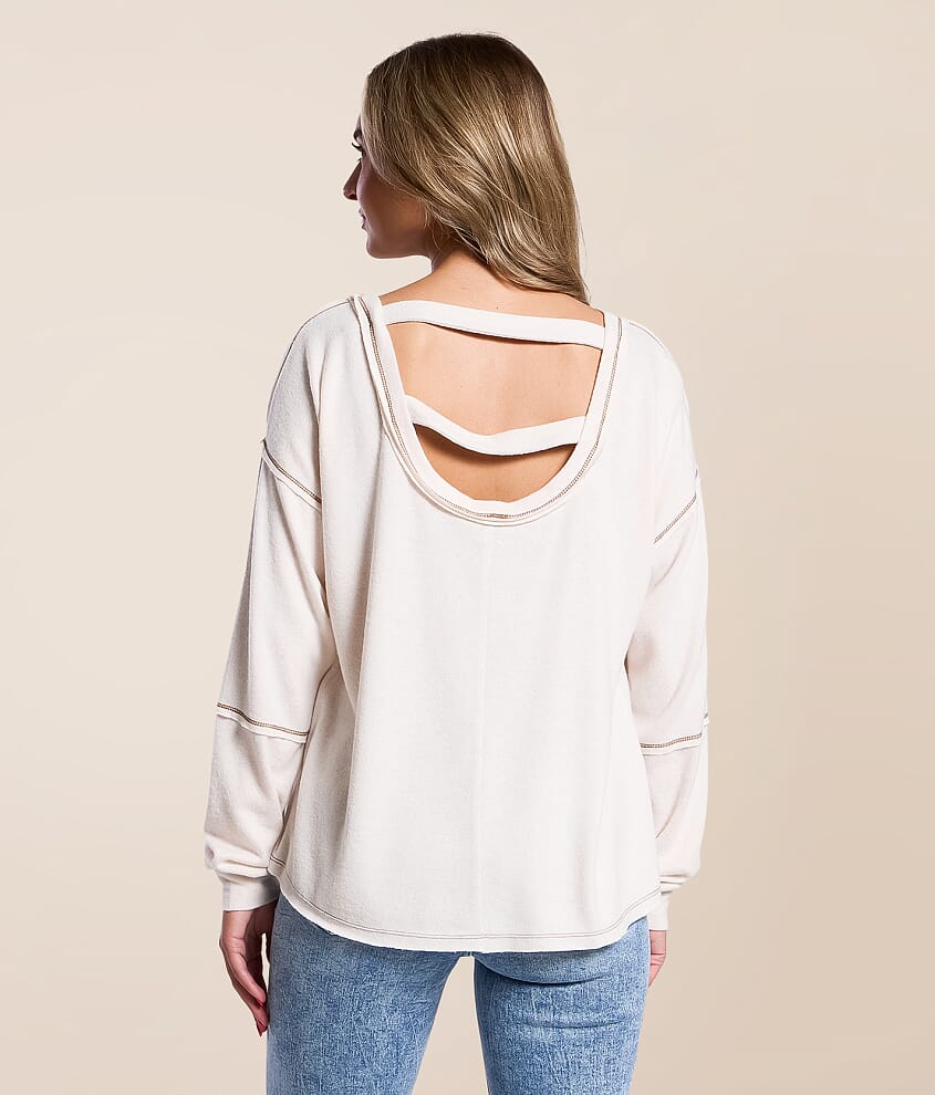 Contrast Stitch Top