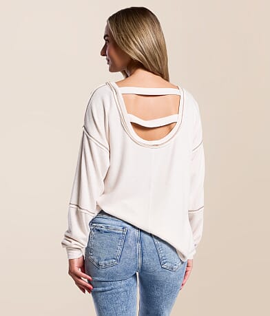 Daytrip Contrast Stitch Top front view