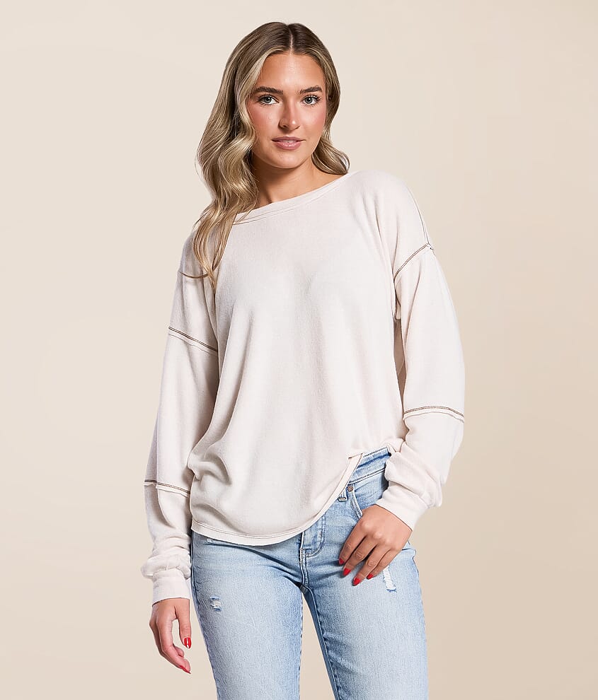 Contrast Stitch Top