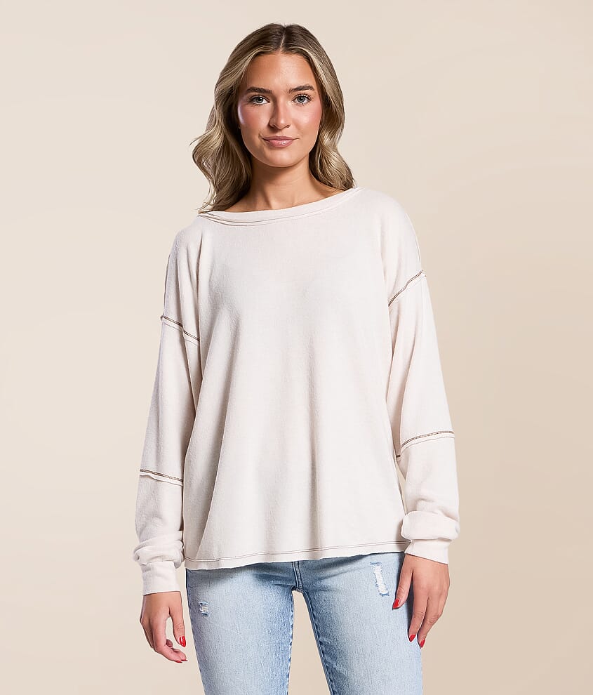 Contrast Stitch Top