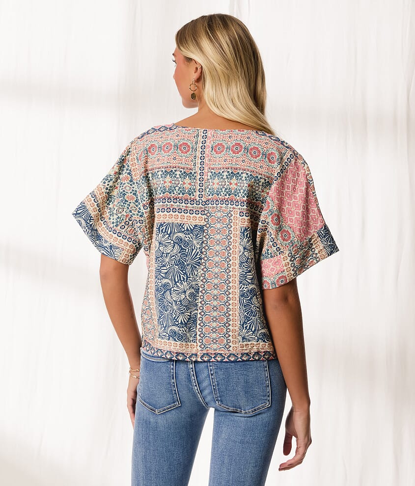 Resort Edit - Mixed Print Top