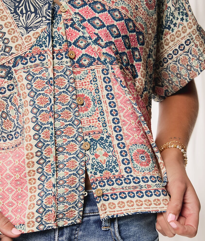 Resort Edit - Mixed Print Top