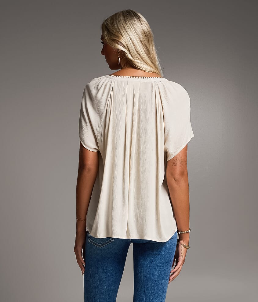 Embroidered Floral Top