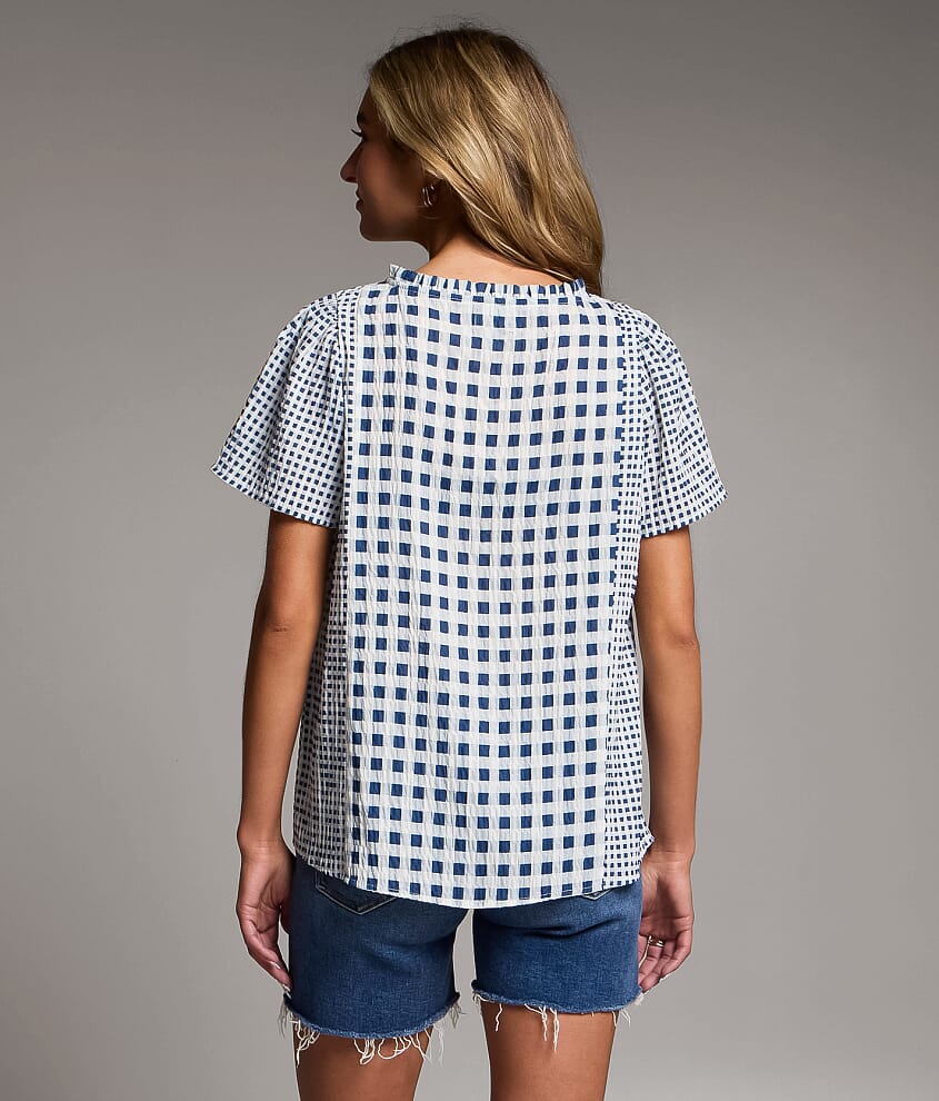 Mixed Gingham Top