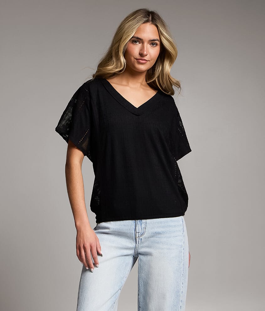 Pieced Crochet Lace Top