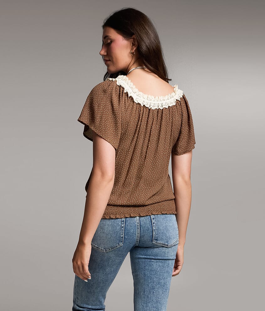 Polka Dot Lace Top