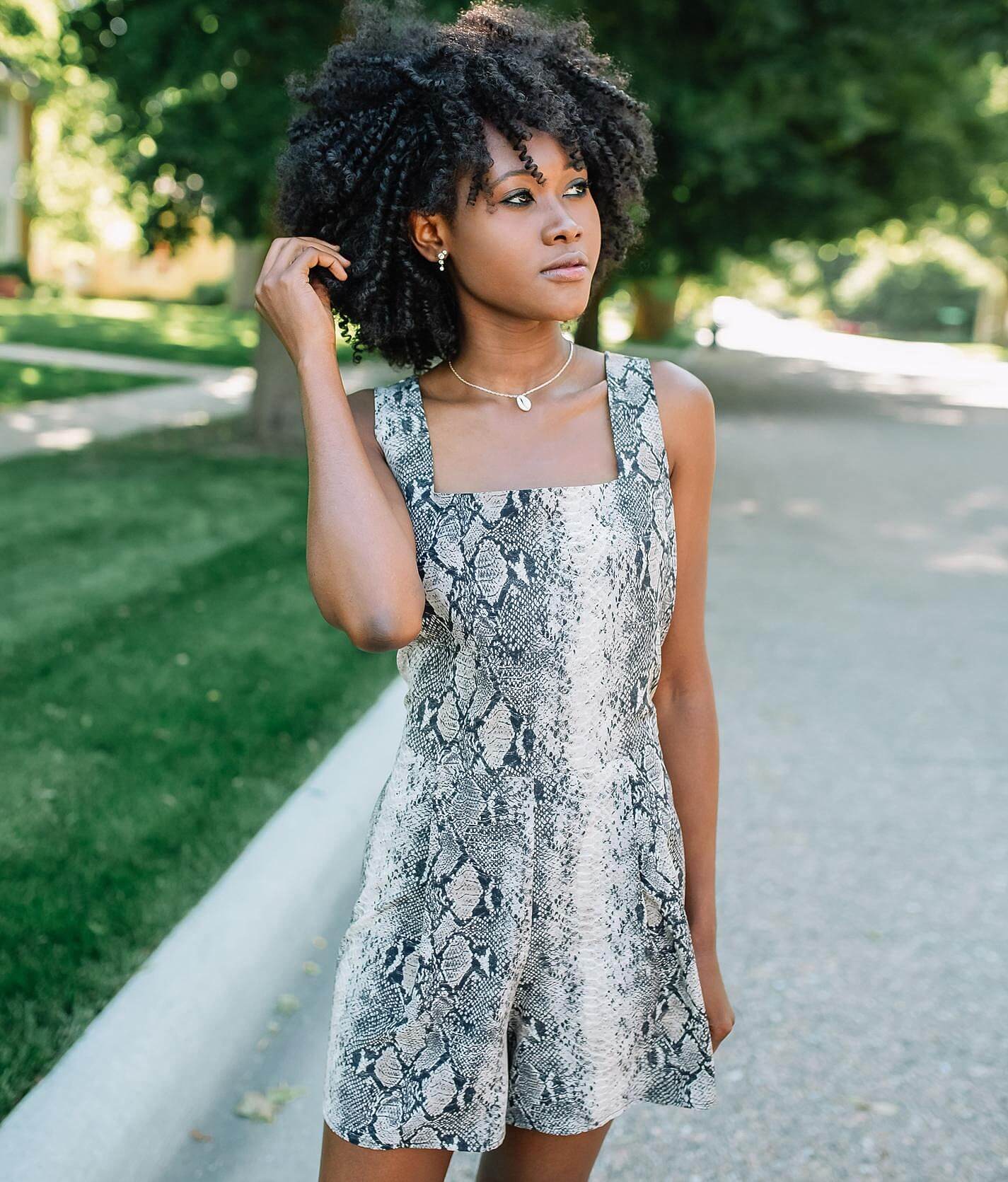 snakeskin romper jumpsuit