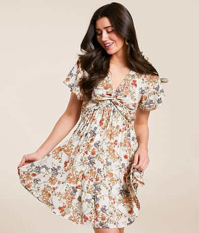 Willow & Root Metallic Floral Tiered Maxi Dress - Women's Willow & Root Metallic Floral Tiered Maxi Dress - Women's