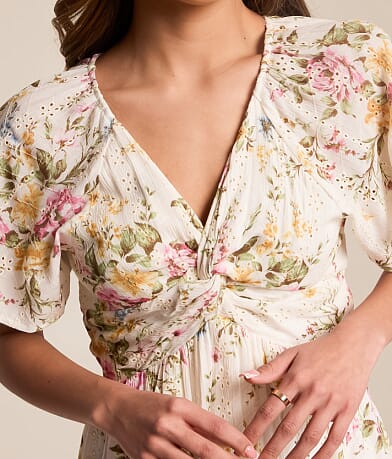 Floral Eyelet Dress thumbnail 4