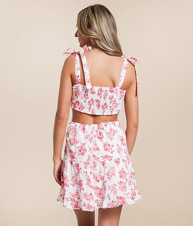 Floral Cut-Out Mini Dress thumbnail 3