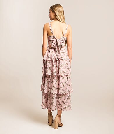 Floral Tiered Midi Dress thumbnail 3