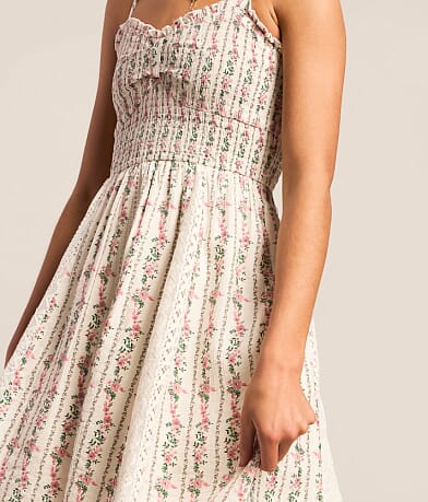 Floral Smocked Mini Dress thumbnail 3