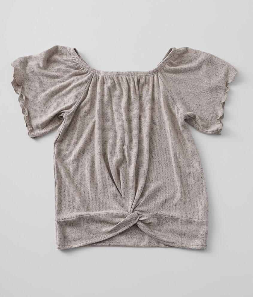 Girls - Willow &#38; Root Brushed Knit Top front view
