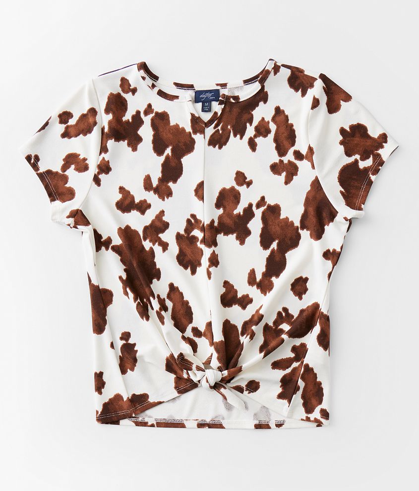 Girls - Daytrip Cow Print Top